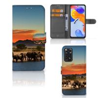 Xiaomi Redmi Note 11 Pro 5G/4G | Telefoonhoesje | Met pasjeshouder | Olifanten