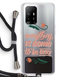 Optimistic flower girl: Oppo A95 5G Transparant Hoesje met koord