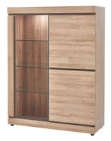 Wandkast | Meubelserie Talenso | naturel, grijs, bruin | 130 x 59 x 171 (h) cm - thumbnail