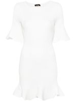 TWINSET robe en maille nervurée à coupe courte - Blanc