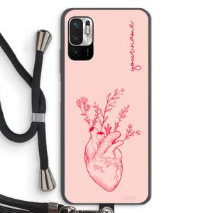 Blooming Heart: Xiaomi Redmi Note 10 5G Transparant Hoesje met koord
