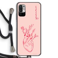Blooming Heart: Xiaomi Redmi Note 10 5G Transparant Hoesje met koord