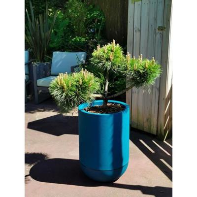 RIVIERA GRANIT TULIP ronde bloembak - Kunststof - Diameter 40 cm - Blauw