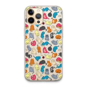 Kleurrijke katten: iPhone 13 Pro Max Transparant Hoesje
