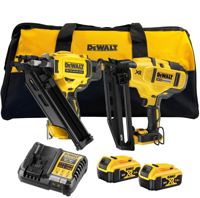 DeWalt DCK246P2-QW Accu Afwerktacker DCN660 en Constructietacker DCN930 | 18v 5.0Ah in tas - DCK246P2-QW