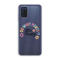 Happy days: Samsung Galaxy A03s Transparant Hoesje