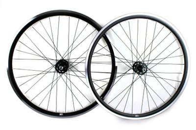 Weinmann DP18 Fixed Gear Wielset - Zwart CNC Weinmann DP18 Fixed Gear Wielset - Zwart CNC