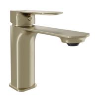 Blaufoss Bodan Eco Start standaard wastafelkraan brushed champagne gold