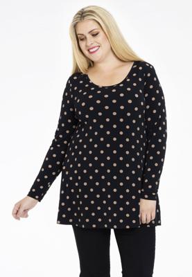 Yoek Tuniek flare DOTS | Zwart | Maat 50/52