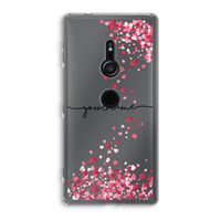 Hartjes en kusjes: Sony Xperia XZ2 Transparant Hoesje