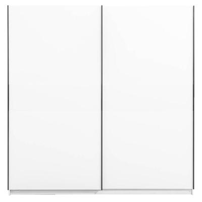 Leen Bakker - Schuifdeurkast Genua - 204x200x60 Cm - Spaanplaat - Wit - 200.2x204x60.3 Cm
