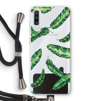 Lange bladeren: Samsung Galaxy A70 Transparant Hoesje met koord