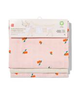 HEMA Hydrofieldoeken 60x60 Structuur Fruit - 3 Stuks