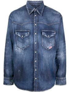 DSQUARED2 chemise en jean à patch logo - Bleu