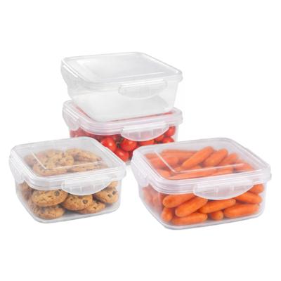 Plasticforte Vershoudbakjes set Classic - 4x stuks - vriezer / magnetron - kunststof - diverse maten