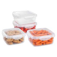 Plasticforte Vershoudbakjes set Classic - 4x stuks - vriezer / magnetron - kunststof - diverse maten