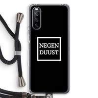 Negenduust black: Sony Sony Xperia 10 III Transparant Hoesje met koord