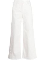 TWP pantalon évasé à taille mi-haute - Blanc