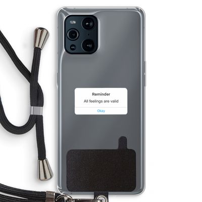 Reminder: Oppo Find X3 Transparant Hoesje met koord