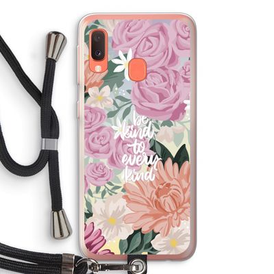 Kindness matters: Samsung Galaxy A20e Transparant Hoesje met koord