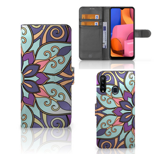 Samsung Galaxy A20s Hoesje Purple Flower