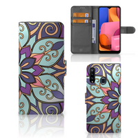 Samsung Galaxy A20s Hoesje Purple Flower