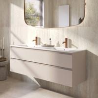 Ben Tendenza voorgemonteerd badmeubel incl. glans witte keramische wastafel 142,7x46x61,5cm zand