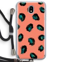 Pink Cheetah: Samsung Galaxy J5 (2017) Transparant Hoesje met koord