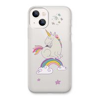 Regenboog eenhoorn: iPhone 13 Transparant Hoesje