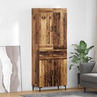 Hoge kast met lade 2 pcs Oud Hout Bewerkt hout
