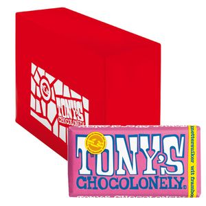 Tony's Chocolonely - Wit framboos knettersuiker - 15x 180g