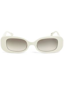 Linda Farrow Lola rectangle-frame sunglasses - Blanc