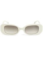 Linda Farrow Lola rectangle-frame sunglasses - Blanc - thumbnail