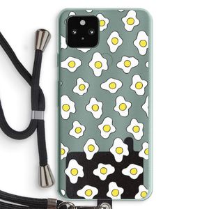 Spiegeleitjes: Pixel 5a 5G Transparant Hoesje met koord