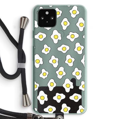 Spiegeleitjes: Pixel 5a 5G Transparant Hoesje met koord
