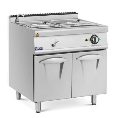 Bain-Marie - 6000 W - 2 x GN 1/2 - 2 x GN 1/3 - Waterkraan - Onderkast (80 x 73 cm) - Royal Catering