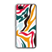 Colored Zebra: Google Pixel 3a Transparant Hoesje