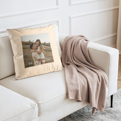 Kussenhoes bedrukken - Beige - 40 x 40 cm