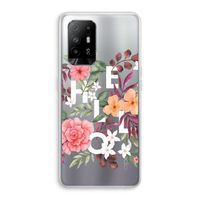Hello in flowers: Oppo A95 5G Transparant Hoesje