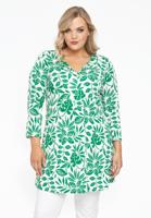 Yoek Tuniek met plooien MYKONOS | Groen | Maat 50/52