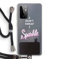 Sparkle quote: Samsung Galaxy A72 5G Transparant Hoesje met koord