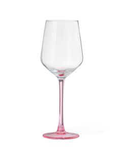 HEMA Wijnglas 350ml Tafelgenoten Roze Voet (roze)