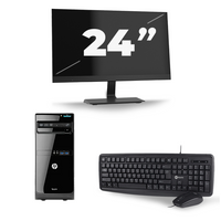 HP Pro 3500 Micro Tower - Intel Core i7-3e Generatie - 16GB RAM - 512GB SSD - Windows 10 + 1x 24 inch Monitor