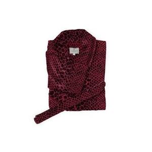 LINNICK Flanel Fleece Badjas Snake - bordeaux|zwart