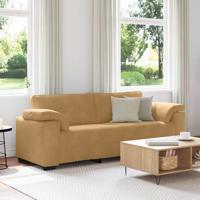3-zitsbank bruin 178 cm fluweel