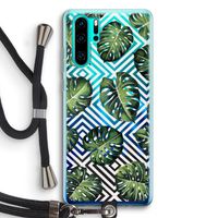 Geometrische jungle: Huawei P30 Pro Transparant Hoesje met koord