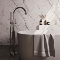 Brauer Brushed Edition Staande Badkraan - handdouche staaf 1 stand -2 gladde knoppen - PVD - geborsteld RVS 5-NG-259 Brauer Brushed Edition Staande Badkraan - handdouche staaf 1 stand -2 gladde knoppen - PVD - geborsteld RVS 5-NG-259