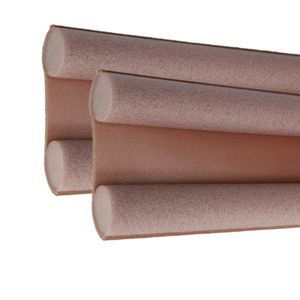 Tochtstrip - 2x - tochtwering - bruin - foam - 100 x 3,5 cm - deur tochtstopper