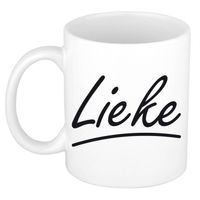 Lieke voornaam kado beker / mok sierlijke letters - gepersonaliseerde mok met naam - Naam mokken - thumbnail