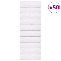 VidaXL Washandjes frogn 50 st 30x30 cm 360 g/m² wit